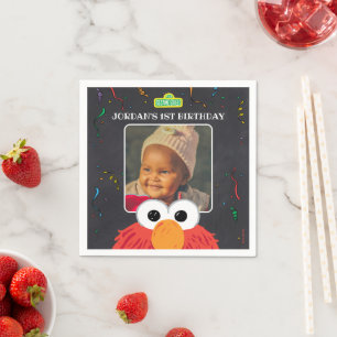 Sesamstraat   Elmo Birthday Chalkboard Servet