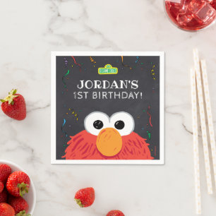 Sesamstraat Elmo Birthday Chalkboard Servet