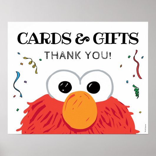 Sesamstraat - Elmo Chalkboard Kaarten & Cadeaubord Poster (Voorkant)