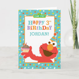 Sesamstraat | Elmo - Cupcake & Confetti Birthday Kaart