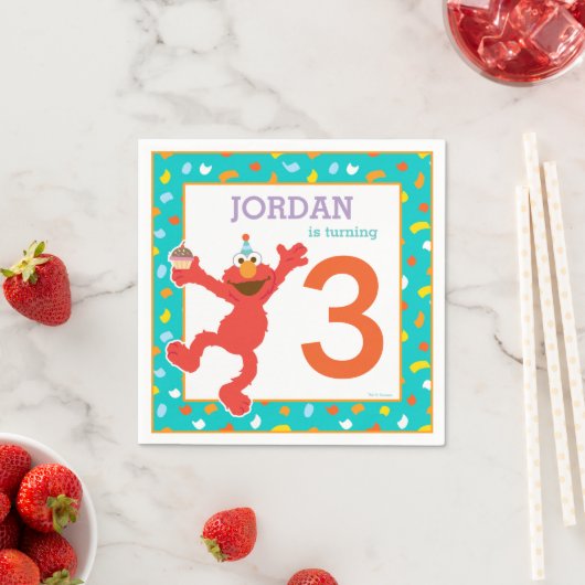Sesamstraat | Elmo - Cupcake & Confetti Birthday Servetten (Insitu)