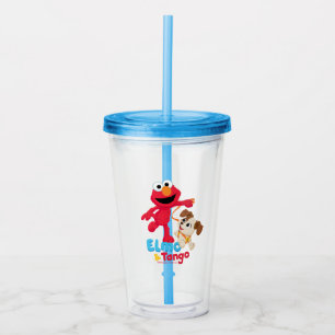 Sesamstraat   Elmo en Tango aan het werk Acryl Drinkbeker