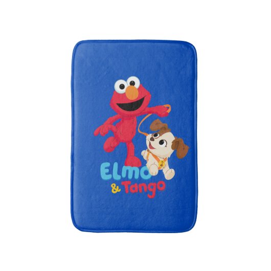Sesamstraat | Elmo en Tango aan het werk Badmat (Voorkant Verticaal)