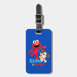 Sesamstraat   Elmo en Tango aan het werk Bagagelabel