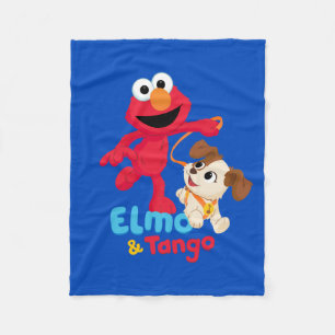 Sesamstraat Elmo en Tango aan het werk Fleece Deken