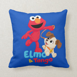 Sesamstraat Elmo en Tango aan het werk Kussen