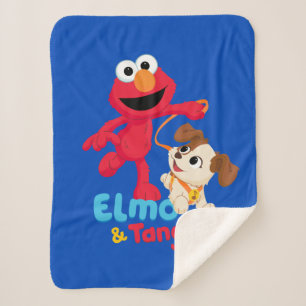 Sesamstraat   Elmo en Tango aan het werk Sherpa Deken