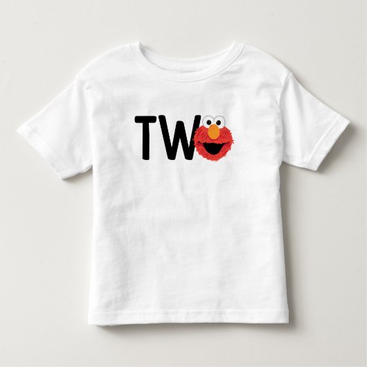 Sesamstraat | Elmo Face Ik ben twee jaar Kinder Shirts (Voorkant)