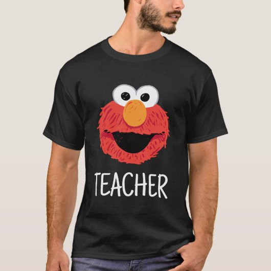 Sesamstraat | Elmo Face Teacher T-shirt (Voorkant)