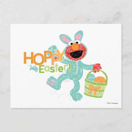 Sesamstraat - Elmo | Hoppy Easter Briefkaart (Voorkant)
