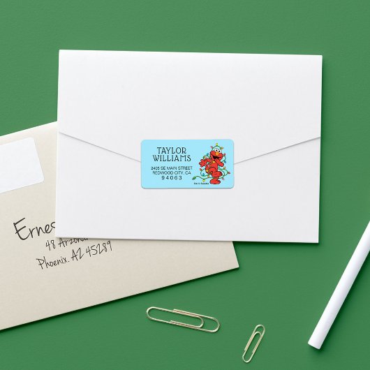 Sesamstraat | Elmo-kerstlampjes Etiket