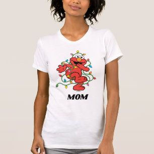 Sesamstraat Elmo-kerstlampjes T-shirt