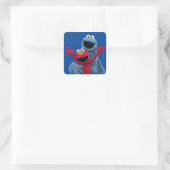 Sesamstraat | Elmo & Koekjesmonster Vierkante Sticker (Tas)