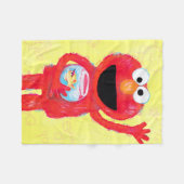 Sesamstraat | Elmo met goudvis Fleece Deken (Voorkant (Horizontaal))