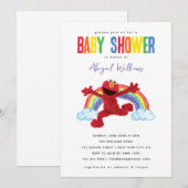 Sesamstraat - Elmo Rainbow Baby shower Kaart (Voorkant / Achterkant)