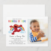 Sesamstraat - Elmo Rainbow of Fun Verjaardag Foto Kaart (Voorkant / Achterkant)