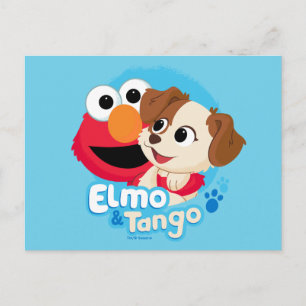 Sesamstraat   Elmo & Tango Badge Briefkaart