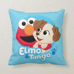 Sesamstraat   Elmo & Tango Badge Kussen