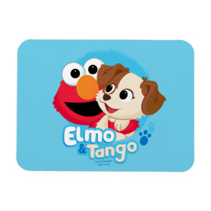 Sesamstraat   Elmo & Tango Badge Magneet