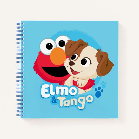 Sesamstraat | Elmo & Tango Badge Notitieboek (Voorkant)
