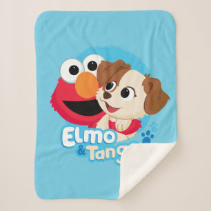 Sesamstraat   Elmo & Tango Badge Sherpa Deken