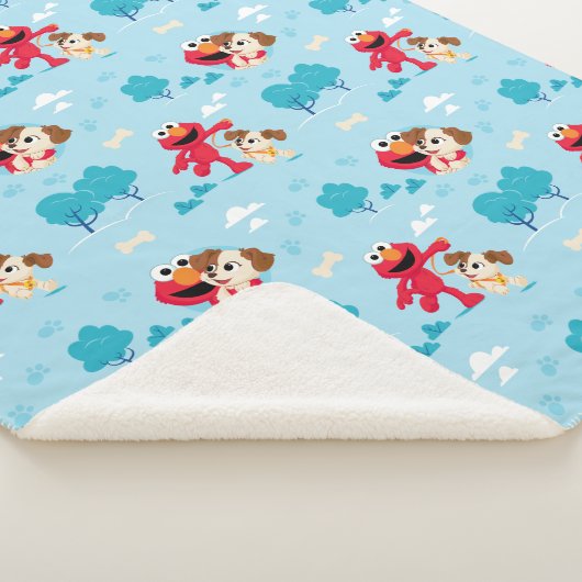 Sesamstraat | Elmo & Tango Pattern Sherpa Deken (3/4)