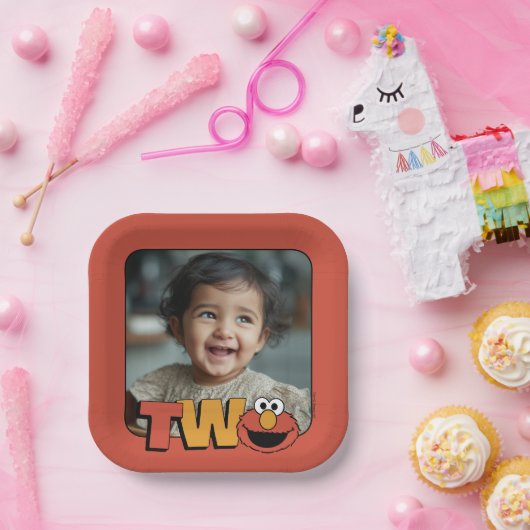 Sesamstraat | Elmo - Tweede verjaardag Papieren Bordje (Feest)