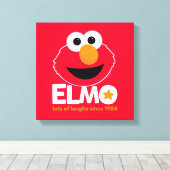 Sesamstraat | Elmo Veel Lachen Sinds 1984 Canvas Afdruk (Insitu (Houten vloer))