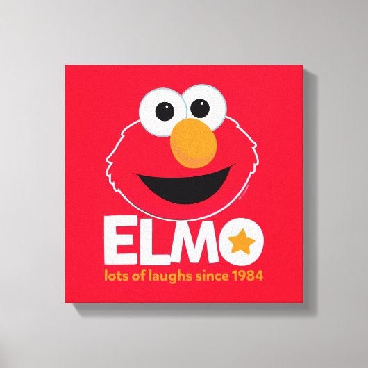 Sesamstraat | Elmo Veel Lachen Sinds 1984 Canvas Afdruk (Voorkant)