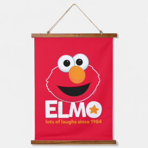 Sesamstraat   Elmo Veel Lachen Sinds 1984 Hangend Wandkleed