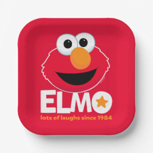 Sesamstraat   Elmo Veel Lachen Sinds 1984 Papieren Bordje