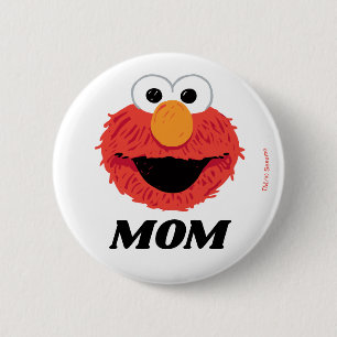 Sesamstraat   Elmo Verjaardag Chalkboard Moeder Ronde Button 5,7 Cm