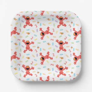 Sesamstraat Elmo   Verjaardagskrayon Papieren Bordje