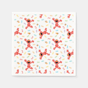 Sesamstraat Elmo   Verjaardagskrayon Servet