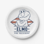 Sesamstraat | Elmo voor President Papieren Bordje (Voorkant)