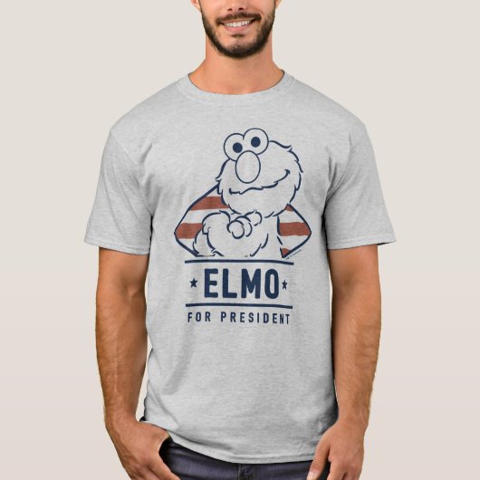Sesamstraat |  Elmo voor President T-shirt (Voorkant)