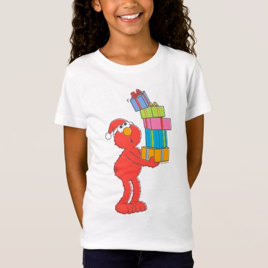 Sesamstraat |  Elmo's en Cadeaus T-shirt (Voorkant)