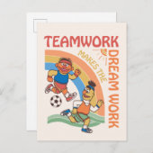 Sesamstraat | Ernie & Bert Teamwork Briefkaart (Voorkant / Achterkant)