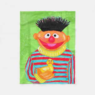 Sesamstraat Ernie met Rubber Duckie Fleece Deken