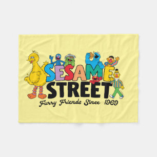 Sesamstraat Furry Friends sinds 1969 Fleece Deken