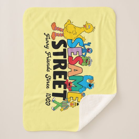 Sesamstraat | Furry Friends sinds 1969 Sherpa Deken (Voorkant)