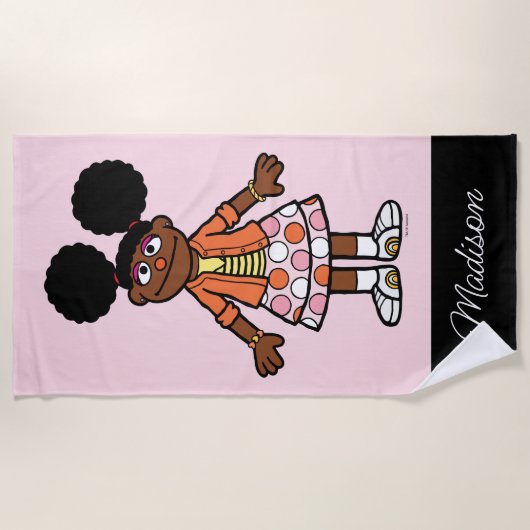 Sesamstraat | Gabrielle Add Jouw naam Strandlaken (Voorkant)