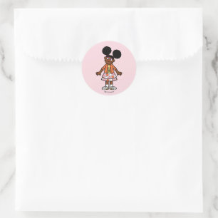 Sesamstraat Gabrielle Portrait Ronde Sticker