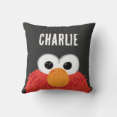 Sesamstraat | Gepersonaliseerd Elmo Big Face Kussen (Achterkant)