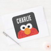 Sesamstraat | Gepersonaliseerd Elmo Big Face Vierkante Sticker (Envelop)