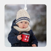 Sesamstraat | Gepersonaliseerde Elmo Metalen Ornament (Achterkant)