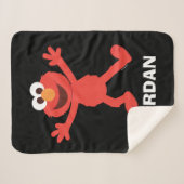 Sesamstraat | Gepersonaliseerde Elmo Sherpa Deken (Voorkant (horizontaal))