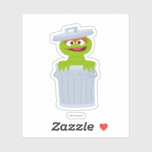 Sesamstraat Gepersonaliseerde Oscar de Grouch Sticker