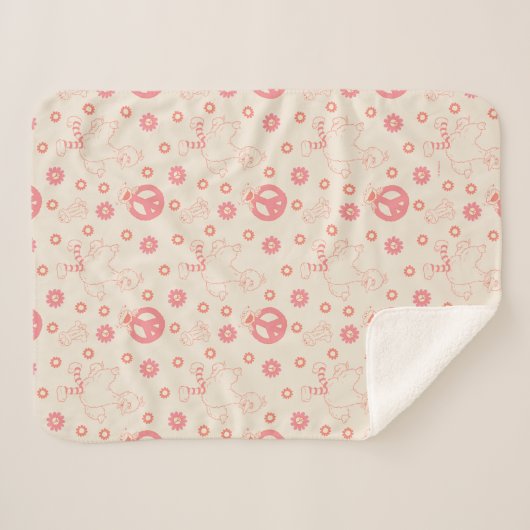 Sesamstraat | Goede Vibes Patroon Sherpa Deken (Voorkant (horizontaal))