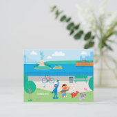 Sesamstraat | Governors Island Scene Briefkaart (Staand voorkant)